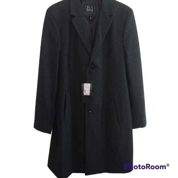 Jos. A. Bank Other - Jos. A. Bank Classic Charcoal Herringbone Classic Top Coat 44Long